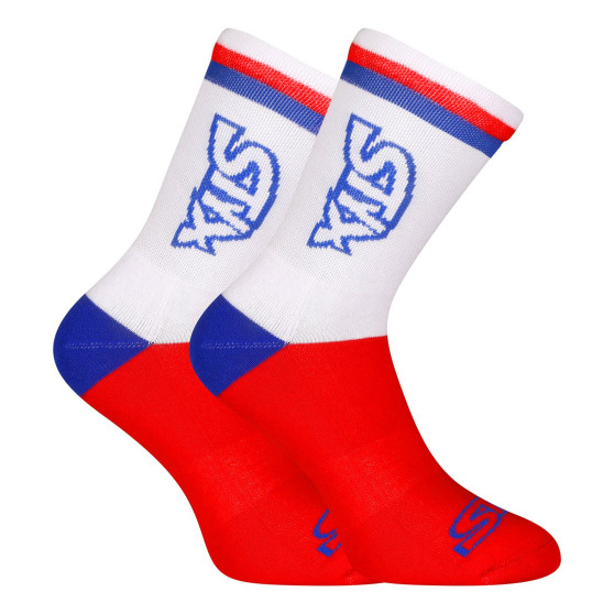 3PACK sokken Styx hoog rood driekleur (3HV10444)