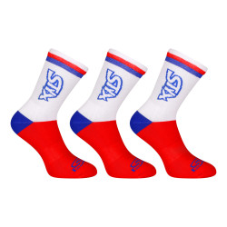 3PACK sokken Styx hoog rood driekleur (3HV10444)