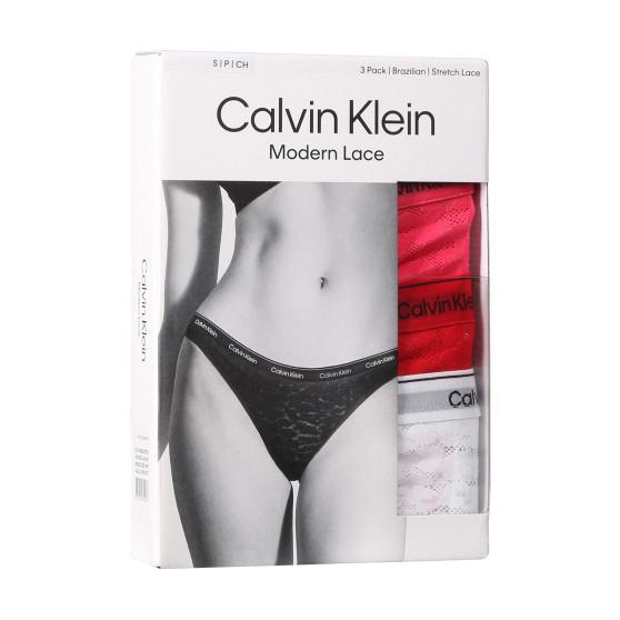 3PACK dames Braziliaanse slip Calvin Klein veelkleurig (QD5225E-NPC)