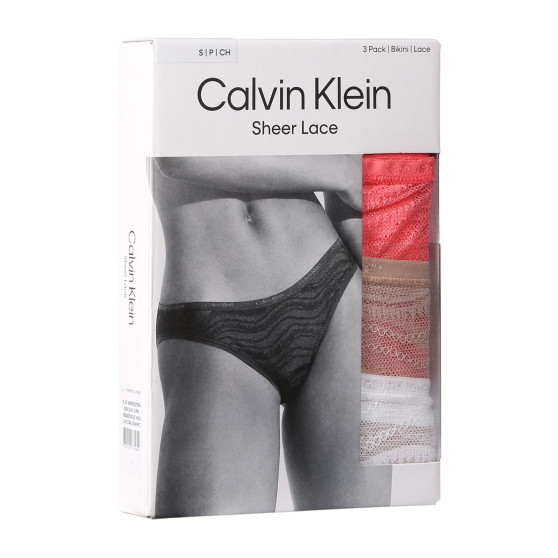 3PACK Dames slip Calvin Klein veelkleurig (QD5203E-NOX)