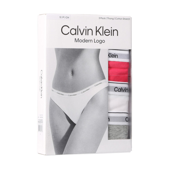 3PACK dames string Calvin Klein veelkleurig (QD5209E-NP4)