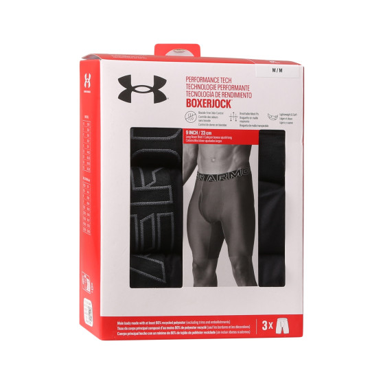 3PACK herenboxershort Under Armour zwart (1383880 001)