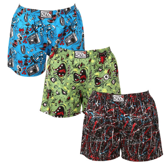 3PACK Styx damesslaapshort multicolour (3DTD14183)