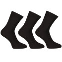 3PACK sokken Nedeto enkelsokken bamboe zwart (3PBK01)