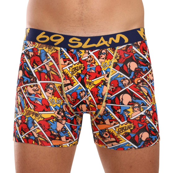 69SLAM Herenboxershorts pasvorm bamboe PERVERT HERO (MPBPVO-BB)