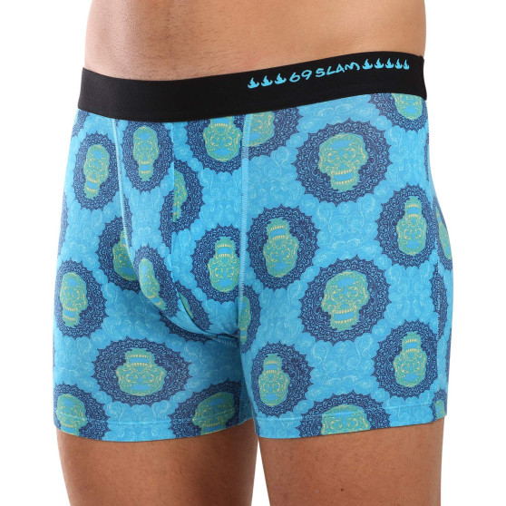 69SLAM Herenboxershorts pasvorm bamboe SKULL MANDALA (MPBSKM-BB)