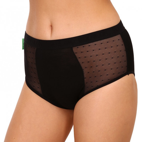 Bodylok Beschadigde verpakking - Menstruatieslip Bamboe Hi-Waist Zwart Medium Menstruatie (BD22044)