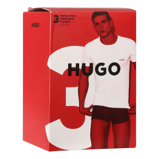 3PACK heren t-shirt HUGO veelkleurig (50480088 983)