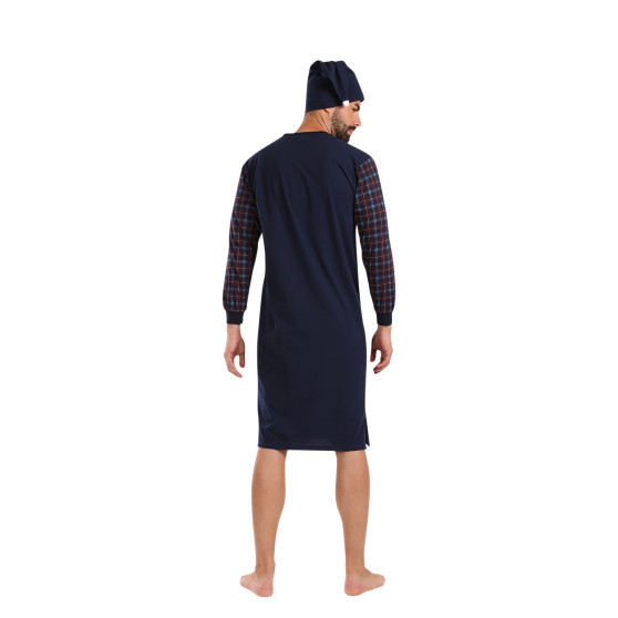 Heren nachtjapon Foltýn donkerblauw oversized (FNKDN21)