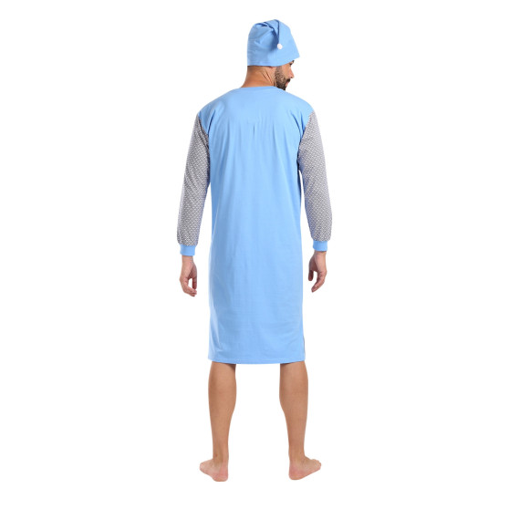 Heren nachtjapon Foltýn blauw oversized (FNKDN23)