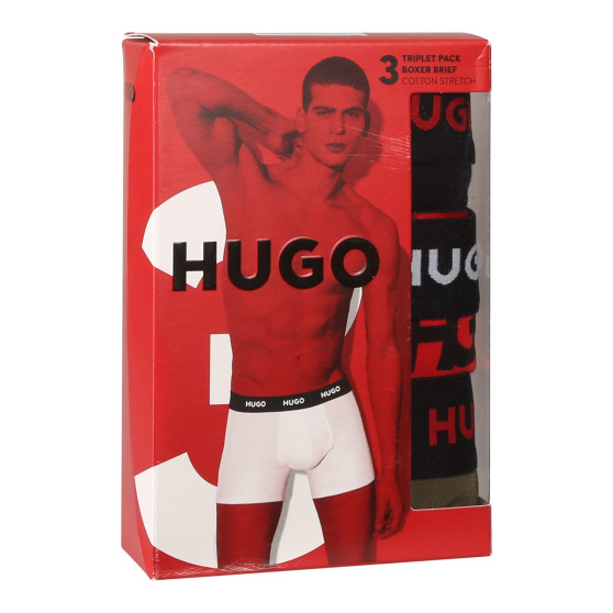 3PACK herenboxershort HUGO veelkleurig (50517887 978)