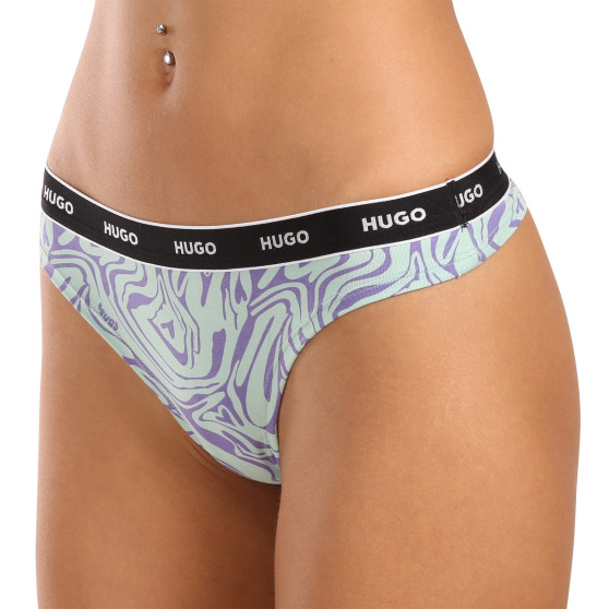 3PACK dames string HUGO veelkleurig (50495870 536)