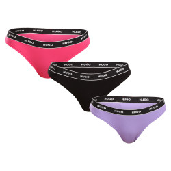 3PACK dames string HUGO veelkleurig (50480150 981)