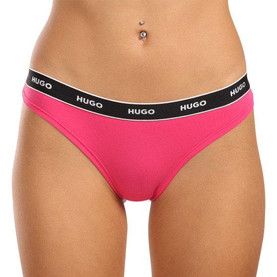 3PACK dames string HUGO veelkleurig (50480150 962)