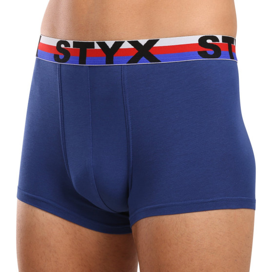 Styx Herenboxershort sportelastisch donkerblauw driekleur (G1968)