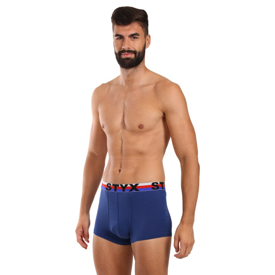 Styx Herenboxershort sportelastisch donkerblauw driekleur (G1968)