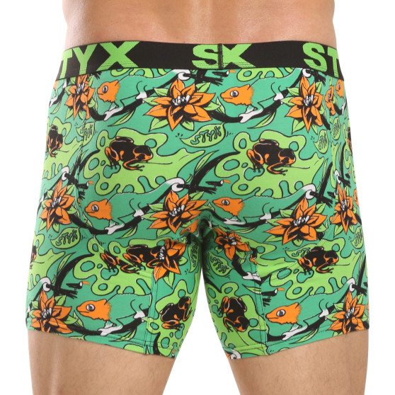 Styx Heren boxershorts lang kunst sport rubber tropic (UN1557)