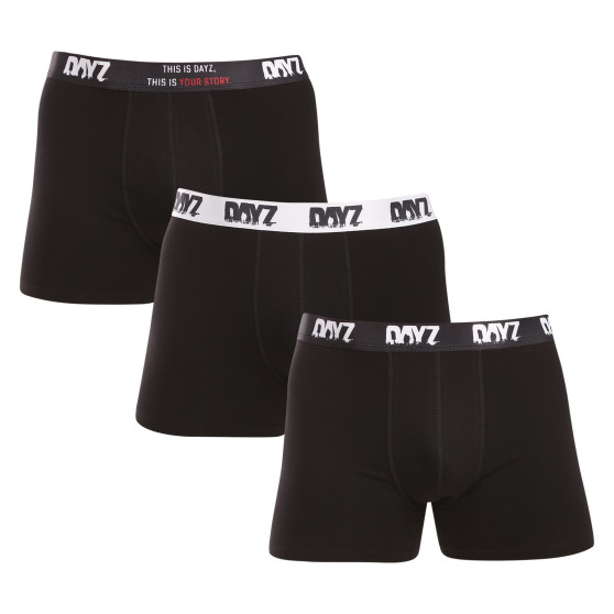 3PACK herenboxershort DAYZ zwart (DZ001)