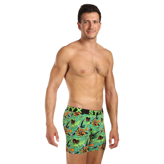 Styx Heren boxershorts lang kunst sport rubber tropic (UN1557)