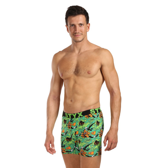 Styx Heren boxershorts lang kunst sport rubber tropic (UN1557)