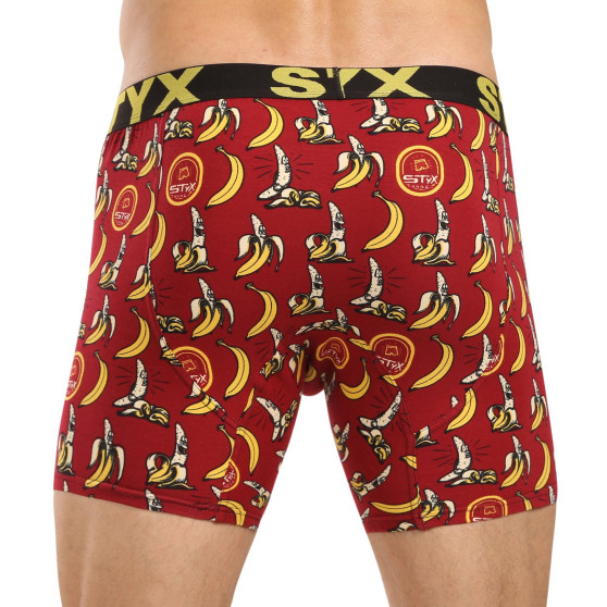 Styx Heren boxershorts lange kunst sport rubberen bananen (UN1359)