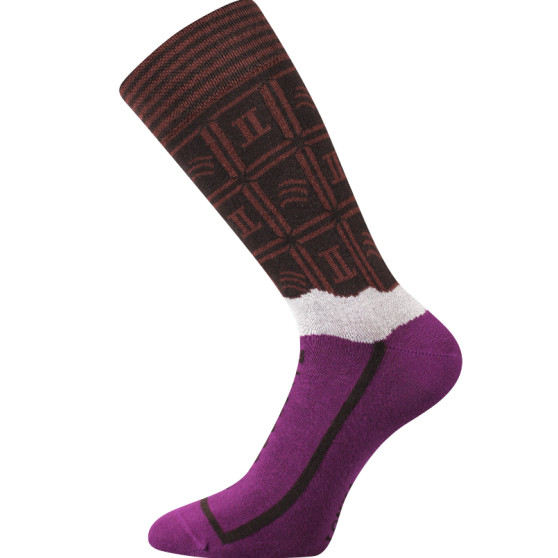 Lonka Damessokken hoog multicolour (Chocolate-dark)