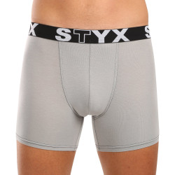 Herenboxershort Styx lang sportelastisch lichtgrijs (U1062)