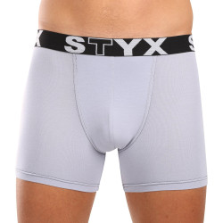 Herenboxershort Styx lang sportelastisch lichtgrijs (U1067)