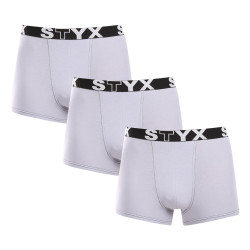 3PACK herenboxershort Styx sport elastisch grijs (G10676767)