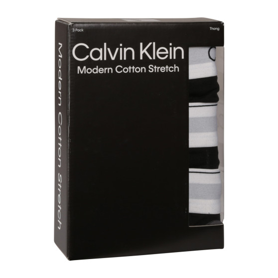 3PACK heren string Calvin Klein zwart (NB3226A-001)